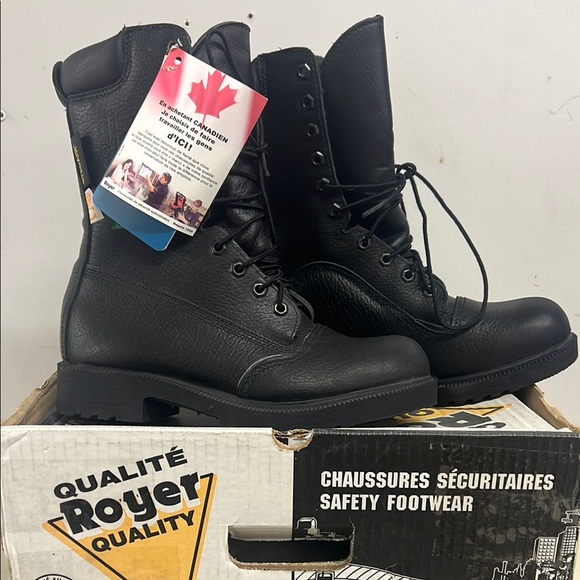 Royer Black Safety Boots - Picture 1 of 4